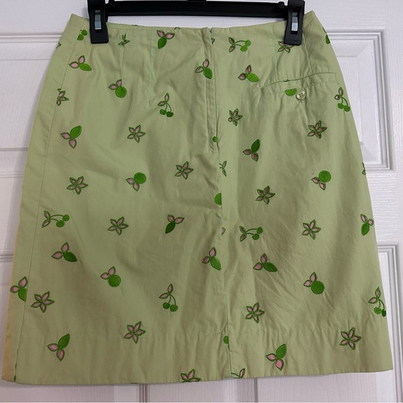 Lilly Pulitzer Vintage Green and Pink Skirt - Size 6 - Picture 2 of 4